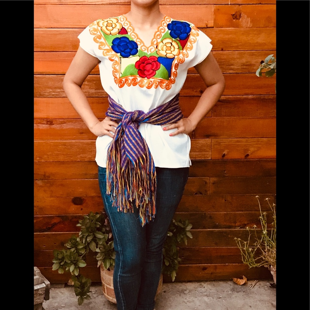 🌹💐 Authentic Mexican Silk Sash/ Shawl 💐🌹